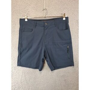 Avalanche Shorts Mens 34 Teal Blue Nylon Stretch Lightweight Mid-Rise Waistband